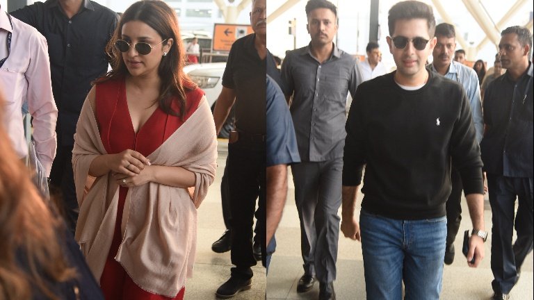Parineeti Chopra Raghav Chadha wedding: Soon-to-be married couple head to Udaipur with family for their big-fat wedding