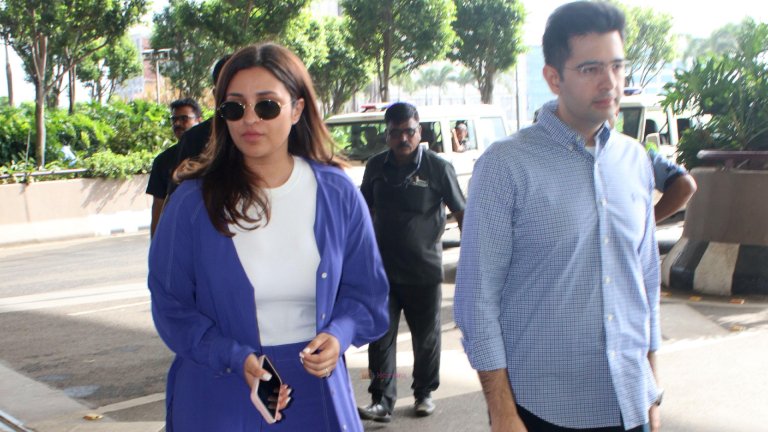 Parineeti Chopra & Raghav Chadha arrive in Delhi for pre-wedding festivities