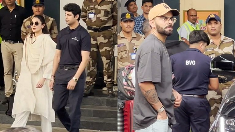 Anushka Sharma and Virat Kohli return to Mumbai post India’s loss at World Cup Final