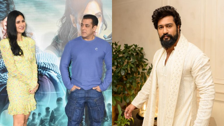 Salman Khan makes funny comment on Vicky Kaushal after a fan gets bouquet for Katrina Kaif