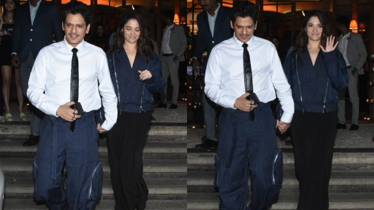 Tamannaah Bhatia wears beau Vijay Varma’s jacket as they get clicked after their dinner date