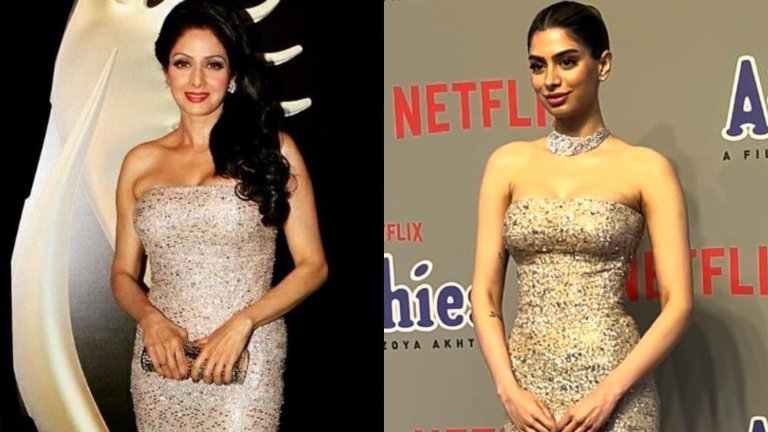 Khushi Kapoor graces The Archies screening event in ever-stylish shimmery gown of late mom Sridevi