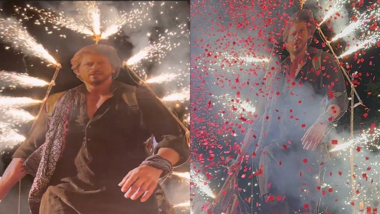 With Dunki release, Shah Rukh Khan fans kick off day 1 with dhol tasha and fireworks, actor REACTS