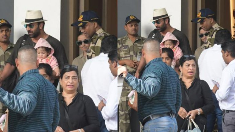 Ranbir Kapoor holds daughter Raha close as he and Alia Bhatt return from New Year vacay