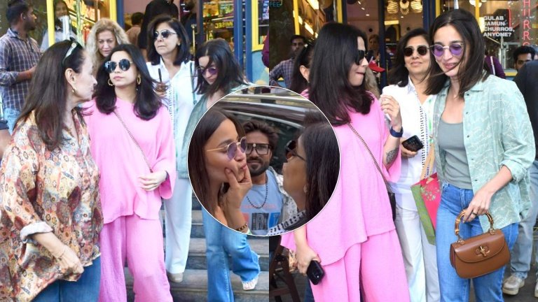 Neetu Kapoor playfully pulls Alia Bhatt’s cheeks as they enjoy lunch date; Soni Razdan and Shaheen Bhatt join