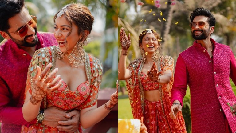 Rakul Preet Singh and Jackky Bhagnani radiate joy in these pictures from their mehendi ceremony