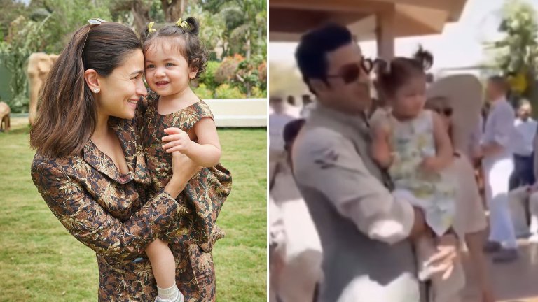 Raha Kapoor’s twinning attires with parents Alia Bhatt and Ranbir Kapoor at Anant Ambani’s pre-wedding bash is winning the internet