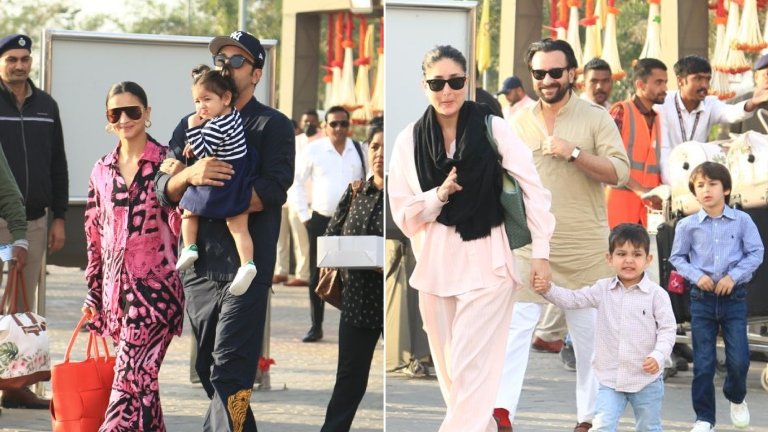 Ranbir Kapoor, Alia Bhatt with Raha, Kareena Kapoor, Vicky Kaushal-Katrina Kaif and others leave Jamnagar