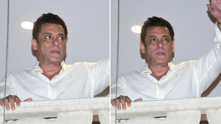 Salman Khan makes his fans Eid special as he waves at them outside Galaxy appartment- WATCH