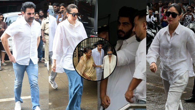 Bollywood stars arrive to pay their last respects