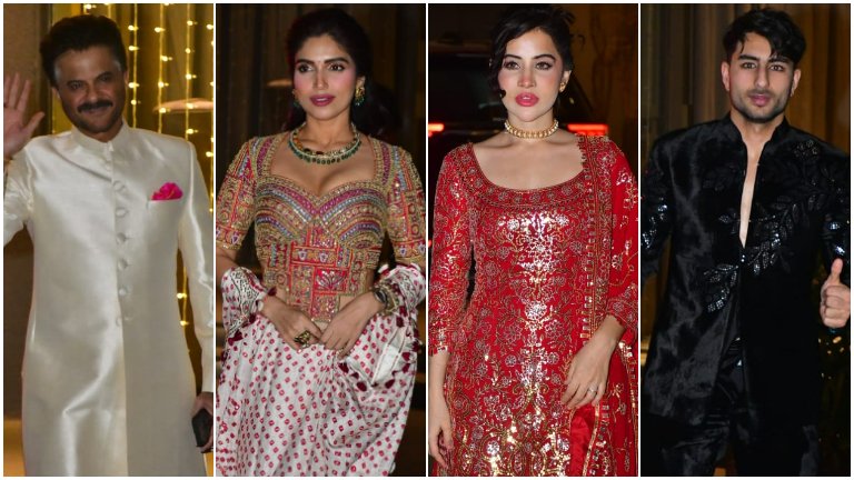 Anil Kapoor, Bhumi Pednekar, Ibrahim Ali Khan, Urfi Javed & others dressed to impress for Abu Jani Sandeep Khosla Diwali party