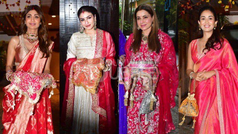Shilpa Shetty, Raveena Tandon, Neelam Kothari and others at Anil & Sunita Kapoor’s house