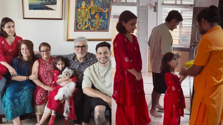 Soha Ali Khan, Kunal Khemu & daughter Inaaya celebrate Diwali