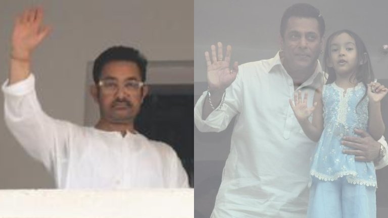 Salman Khan And Aamir Khan Greet Fans And Paps For Eid 2025
