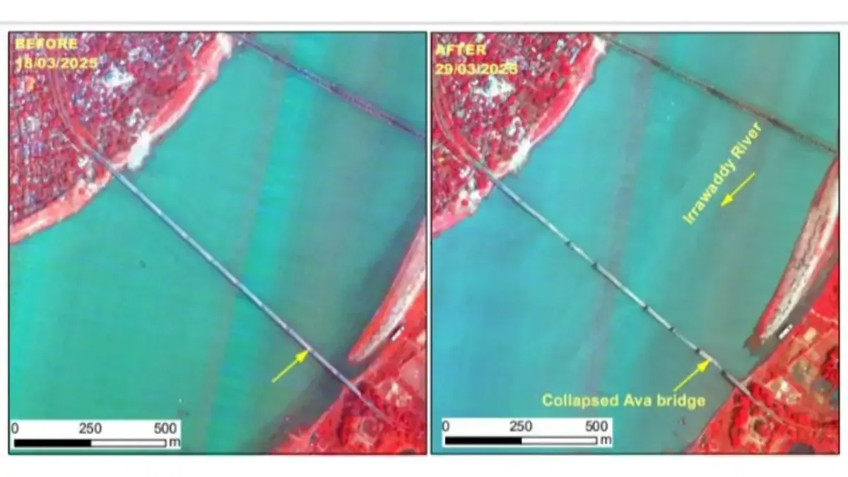 ISRO releases satellite images of massive damage from Myanmar earthquake