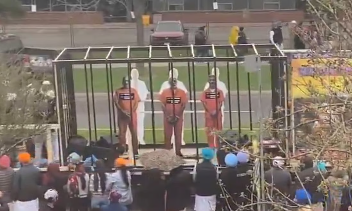 Khalistani hold anti-Hindu parade in Toronto with caged statues of PM Modi, Amit Shah