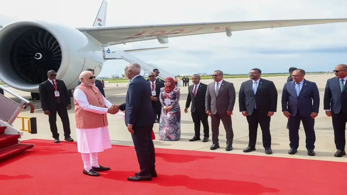 PM Modi arrives in Maldives for 2-day visit to boost bilateral ties
