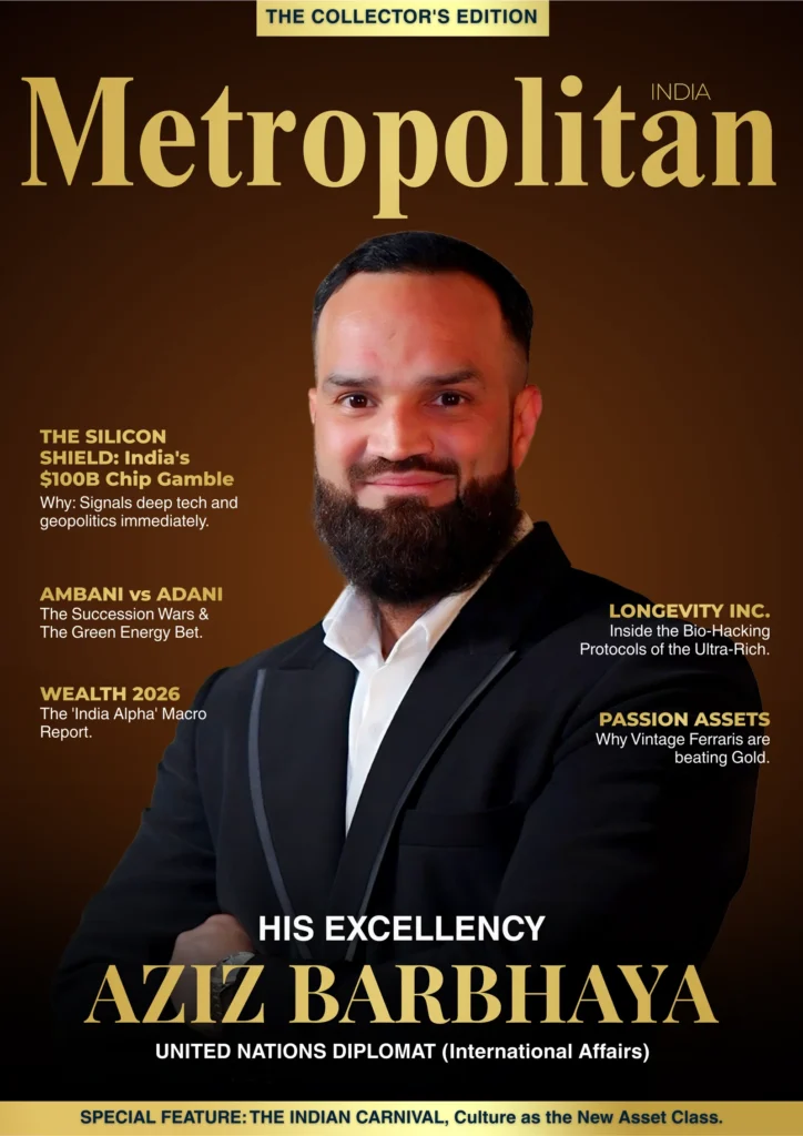 Metropolitan India Vol 2 Issue 2 cover featuring Aziz Barbhaya.